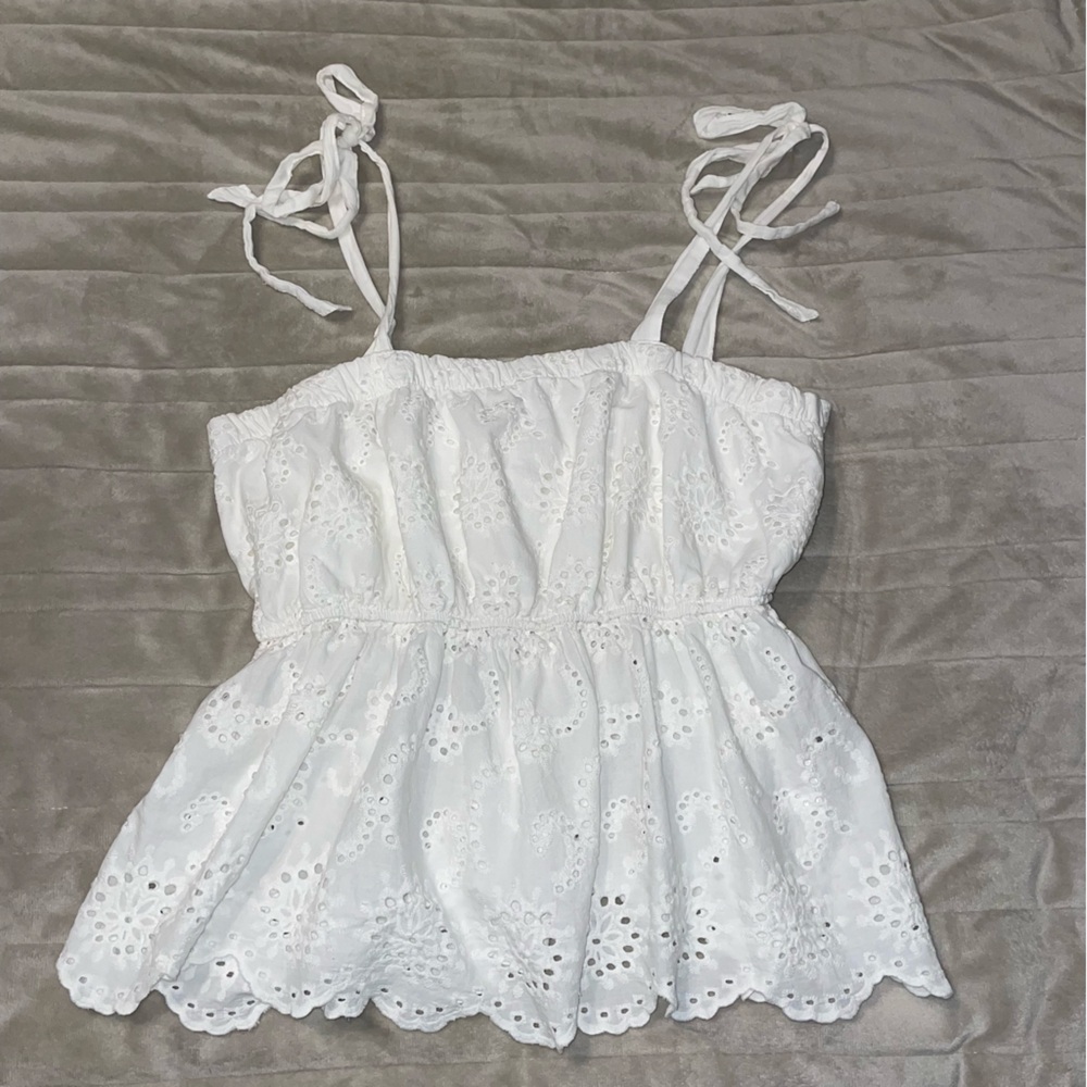 American Eagle White Tank Top XL